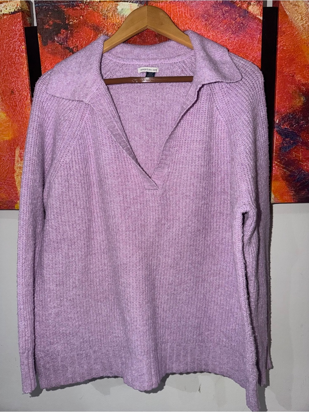 AE Whoa So Soft Oversized Collared. Size: S
